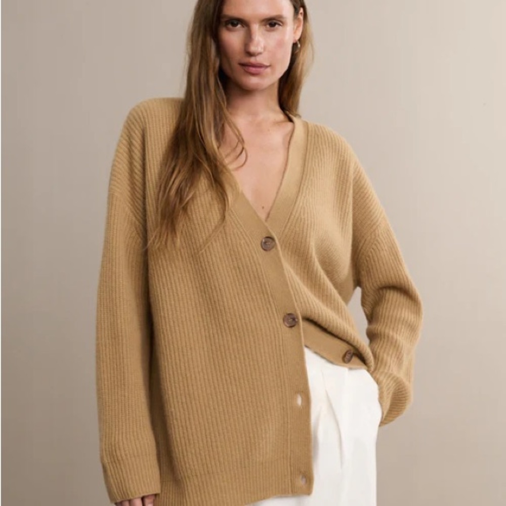 TRADE ONLY DO NOT BUY - Jenni Kayne Cashmere Cocoon Cardigan in Camel XXS